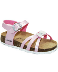 Sandały Dziewczęce Młodzieżowe Z Profilowaną Wkładką Róż Genuins Tampico Space Rosa II gatunek