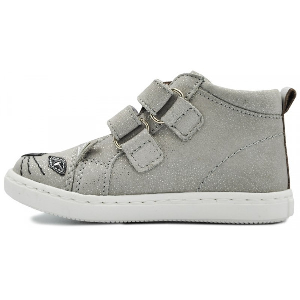 Trzewiki Jesienne Dla Dziewczynek Szare z Brokatem Mido 20-15/30-25