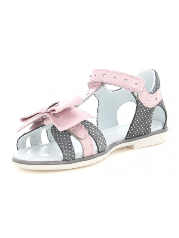 Sandałki dla dziewczynek na lato z odpinaną kokardą Bartek w-36182/1g7