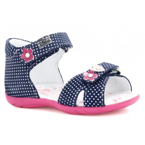 Dziecięce sandałki w kropki do nauki chodzenia Bartek t-11794/1mp II gatunek