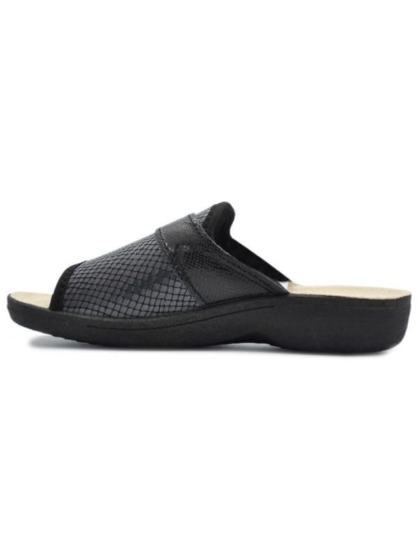 Klapki Damskie Czarne Na Lato Fin-Flex GE 1416 Nero