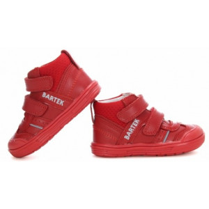 Czerwone Chłopięce Trzewiki Jesienne Do Nauki Chodzenia Bartek w-81859-5/re5