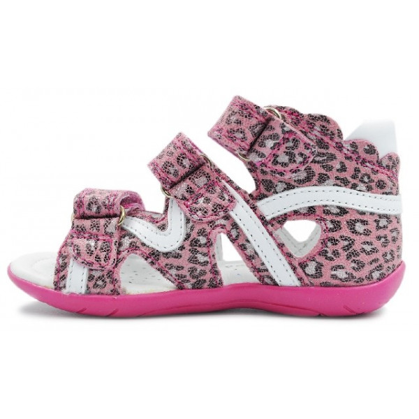 Sandały Buty Bartek w-11707-7/llo Dziewczęce Sandały na Rzepy - Różowa Panterka