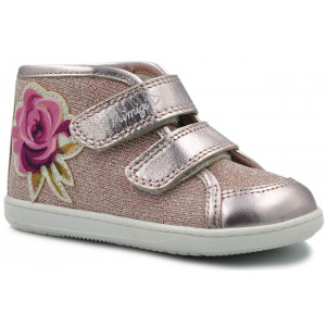 Różowe Półbuty Jesienne Dziewczęce Z Metalicznymi Dodatkami Primigi 3403600