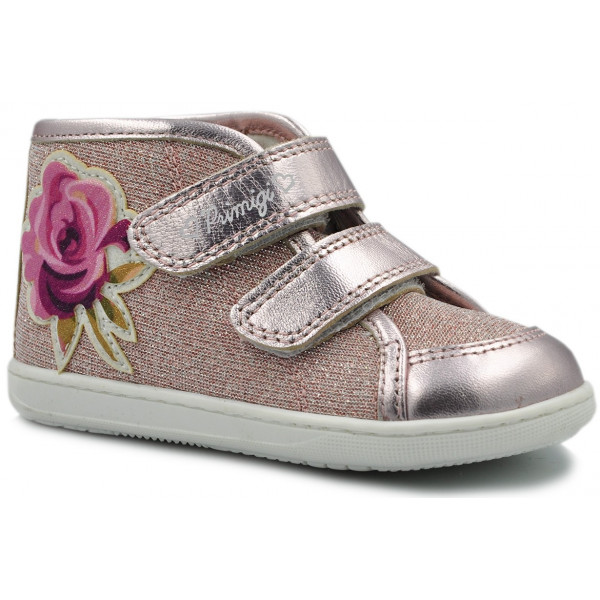 Różowe Półbuty Jesienne Dziewczęce Z Metalicznymi Dodatkami Primigi 3403600