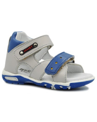 Szare Sandały Z Wysokim Zapiętkiem Dla Chłopca Jamet 191 II gatunek