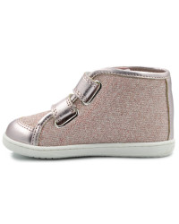 Różowe Półbuty Jesienne Dziewczęce Z Metalicznymi Dodatkami Primigi 3403600