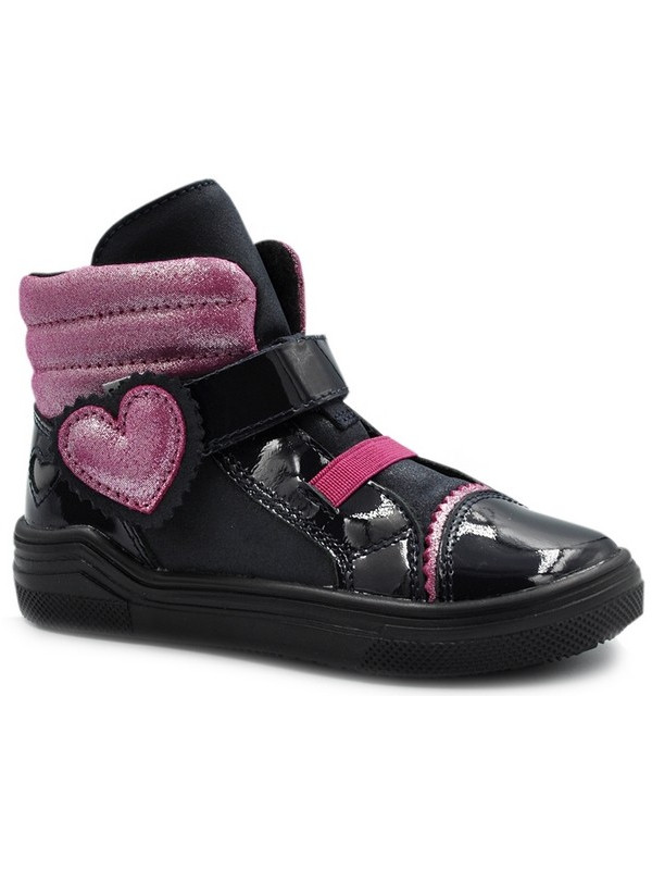 Czarne Dziewczęce Trampki Ocieplane Na Zimę Jesień Bartek w-1385-oscp