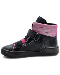 Czarne Dziewczęce Trampki Ocieplane Na Zimę Jesień Bartek w-1385-oscp