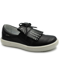 Eleganckie półbuty mokasyny dla dziewczynki ze skóry naturalnej BARTEKw-25701/sz/1rl