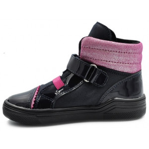 Czarne Dziewczęce Trampki Ocieplane Na Zimę Jesień Bartek w-1385-oscp