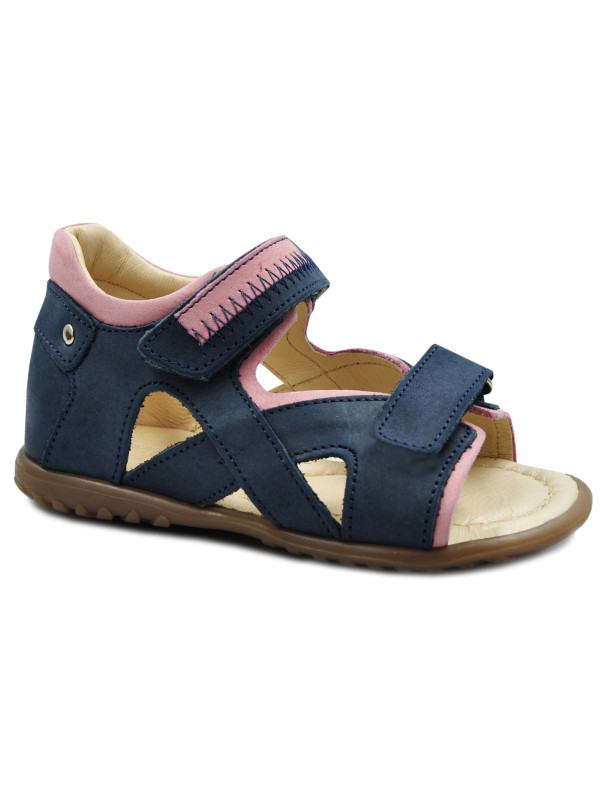 Sandały Emel 2086-24 Sandały dla Dziewczynki z wygodnym zapięciem na Rzepy