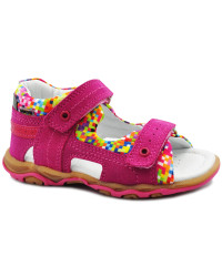 Sandały Buty Bartek w-11848-7/v42 Kolorowe Sandały dla Dziewczynki na Rzepy