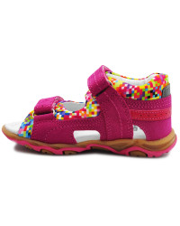 Sandały Buty Bartek w-11848-7/v42 Kolorowe Sandały dla Dziewczynki na Rzepy