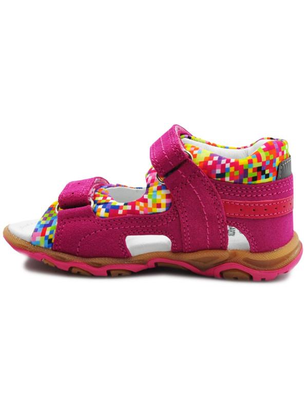 Sandały Buty Bartek w-11848-7/v42 Kolorowe Sandały dla Dziewczynki na Rzepy