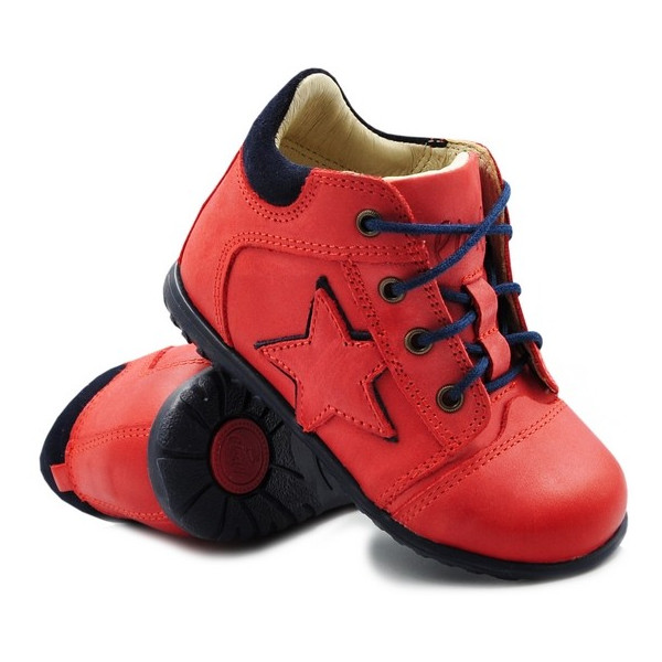 Chłopięce Trzewiki Na Jesień Skóra Naturalna Emel e 2069d-5