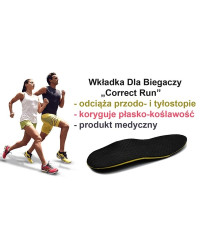 Wkładka Dla Biegaczy Sportowa Odciążająca Ortopedyczna Correct Run