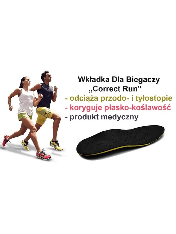 Wkładka Dla Biegaczy Sportowa Odciążająca Ortopedyczna Correct Run