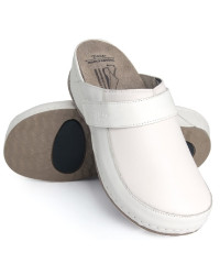 Białe Zdrowotne klapki Batz Elena z wyjmowaną wkładką