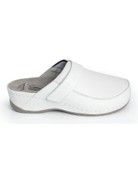 Białe Zdrowotne klapki Batz Elena z wyjmowaną wkładką