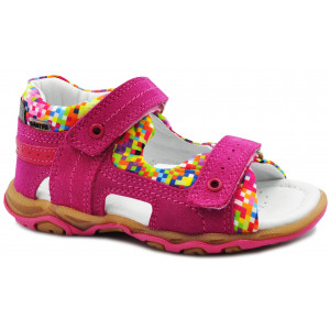 Sandały Buty Bartek w-11848-7/v42 Kolorowe Sandały dla Dziewczynki na Rzepy