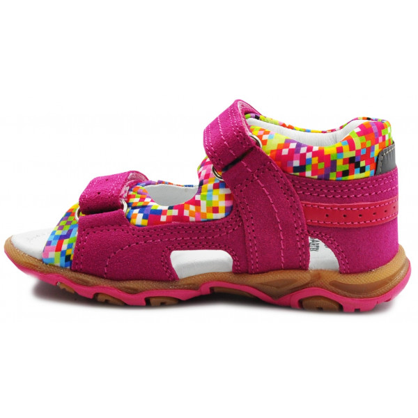 Sandały Buty Bartek w-11848-7/v42 Kolorowe Sandały dla Dziewczynki na Rzepy