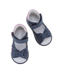 Sandały Buty Emel e 2207-25 Dziewczęce Sandały na Rzepy - Motylek