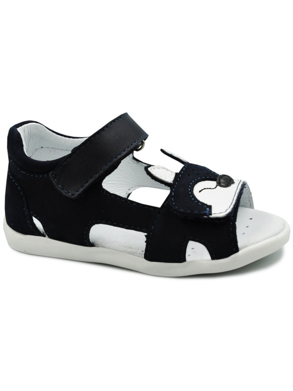 Sandały Buty Mido 21-20 granat Sandałki z wygodnym zapięciem na Rzep z uroczym Liskiem