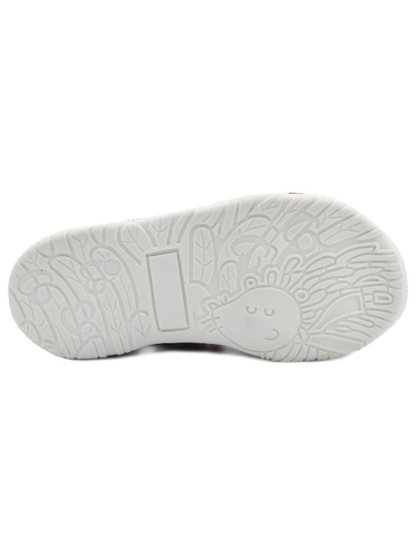 Sandały Buty Mido 162 szary-gwiazdki Dziewczęce Sandały na Rzep - Złote wstawki