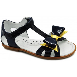 Sandały Buty Bartek w-36182/j36 w-39182/j36 Dziewczęce Sandały na Rzep z ozdobną Kokardką