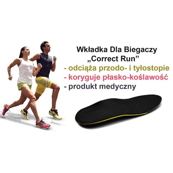 Wkładka Dla Biegaczy Sportowa Odciążająca Ortopedyczna Correct Run