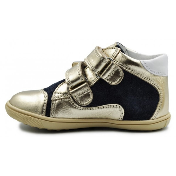 Złote buciki dla dziewczynek do nauki chodzenia na jesień Bartek 11703-028