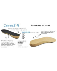Wkładka Ortopedyczna Wyrównująca Lewa Szeroka Skrót 3cm CORRECT H