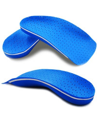 Wkładki ortopedyczne na płaskostopie podłużne Correct LS 3/4 niebieskie