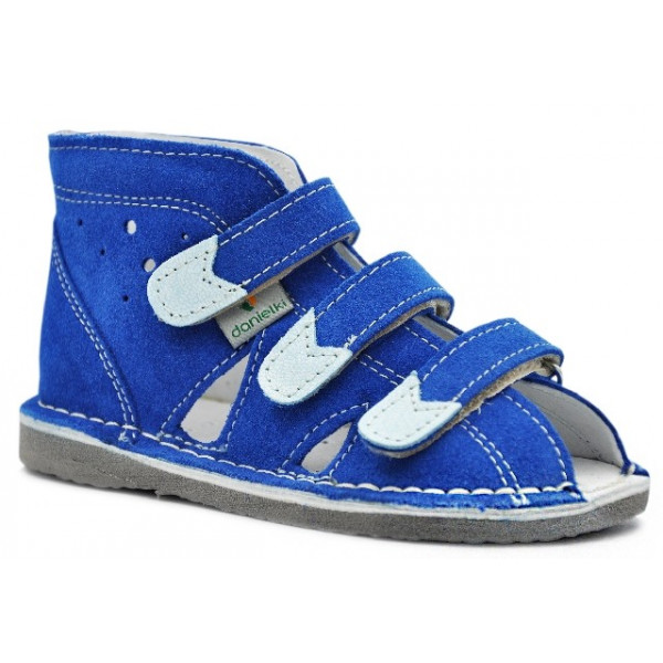 Sandałki dla chłopca za kostkę ze skóry naturalnej Danielki