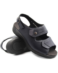 Sandały Szerokie Damskie Solidus Moni Nappa Stretch/Ser Blue/Ocean m