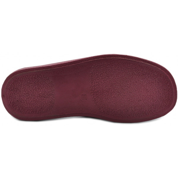 Wygodne szerokie kapcie damskie dla seniorek na prezent DR ORTO 132D014 Bordowe
