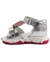 Sandały Dla Dziewczynki Srebrne Skórzane Bartek 11540004