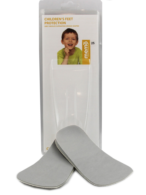 Wkładki Supinujące Klinowe 3/4 Szare Ortopedyczne MEMO