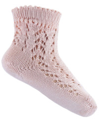 Ażurowe Skarpetki Dla Dziewczynek Emel esk201-1 Jasny Róż