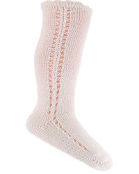 Ażurowe Podkolanówki Skarpetki Dla Dziewczynek Emel esk 203-2 Białe