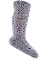 Podkolanówki Eleganckie Dla Dziewczynek Emel esk 204-1 Szare