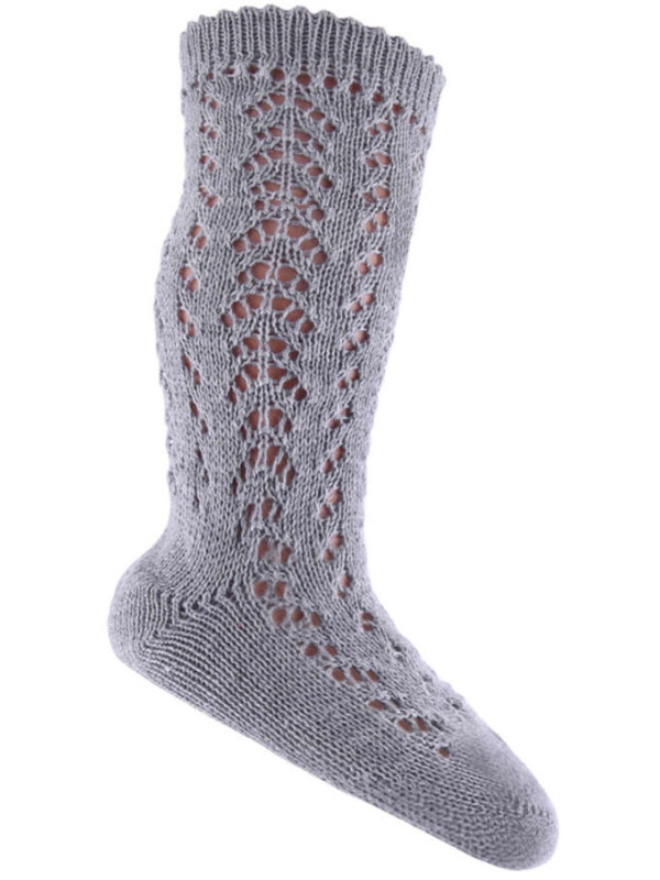 Podkolanówki Eleganckie Dla Dziewczynek Emel esk 204-1 Szare