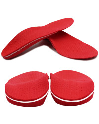 Wkładki Ortopedyczne Correct LS - Korytkowe, Supinujące, na Płaskostopie i Stopy Koślawe (Czerwone)