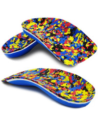 Ortopedyczne wkładki korytkowe na płaskostopie podłużne Correct LS 3/4 kolor kropki ciemny