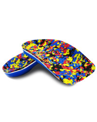 Ortopedyczne wkładki korytkowe na płaskostopie podłużne Correct LS 3/4 kolor kropki ciemny