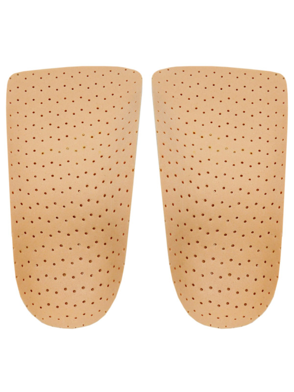 Wkładki do butów ortopedyczne płaskostopie podłużne Correct LS 3/4 kolor beżowy