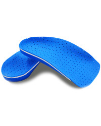 Wkładki ortopedyczne na płaskostopie podłużne Correct LS 3/4 niebieskie