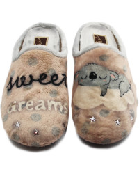 Ciepłe Kapcie Po Domu Damskie Manitu 320093-42 Jesień-Zima