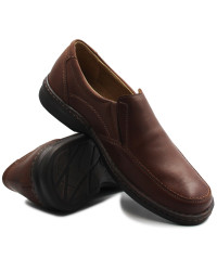 Buty męskie wizytowe eleganckie szerokie skórzane Helios 871